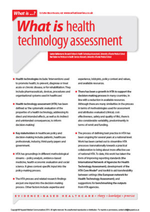 What is health technology assessment?
