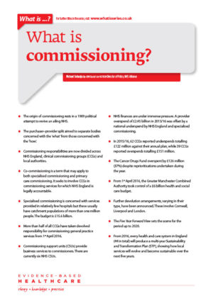 What is commissioning?
