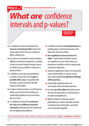 What are confidence intervals and p-values?