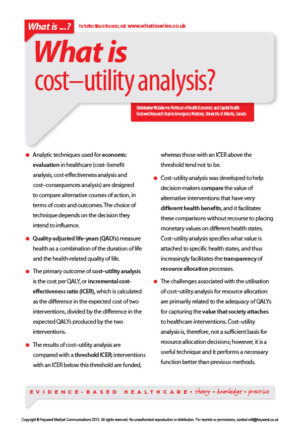 What is cost-utility analysis?