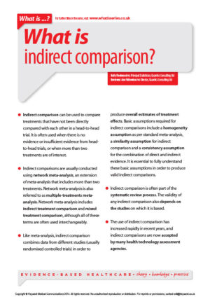 What is indirect comparison?