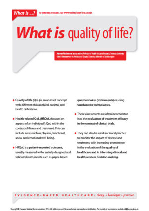 What is quality of life?